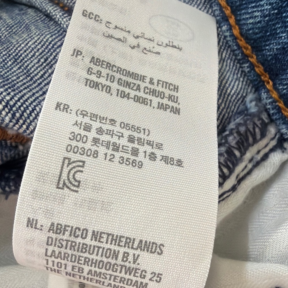 Abercrombie & Fitch Curve Love Ankle Straight Ultra High Rise Jeans 28 6L - Picture 13 of 14